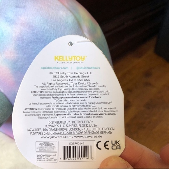 Squishmallows Mitch the tie dyed platypus (first to market) in size 8" - Picture 7 of 7